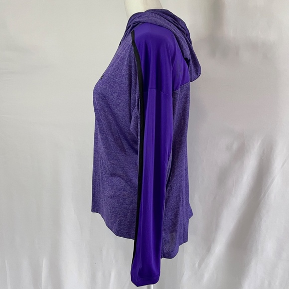 New Under Armour Graphic Print Loose Fit Hooded Top Tech Twist Purple Size Small - Picture 5 of 16
